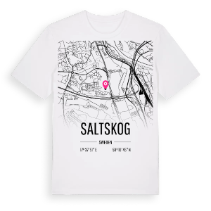 Saltskog karta t-shirt – ekologisk bomull t-shirt från Pinshirt