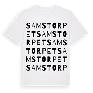 Samstorpet ordlek t-shirt – ekologisk bomull t-shirt från Pinshirt