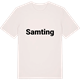 Vintage White t-shirt med Samting fetstil t-shirt