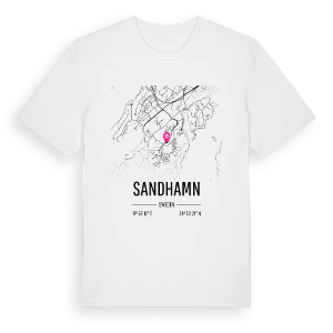 Sandhamn karta t-shirt – ekologisk bomull t-shirt från Pinshirt