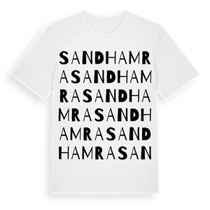 Sandhamra ordlek t-shirt – ekologisk bomull t-shirt från Pinshirt