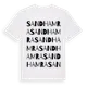 White t-shirt med Sandhamra ordlek t-shirt