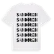 White t-shirt med Sandören ordlek t-shirt