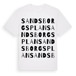 Sandsborgsplan ordlek t-shirt – ekologisk bomull t-shirt från Pinshirt