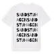 White t-shirt med Sandstuhagen ordlek t-shirt