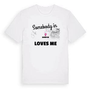 Någon i Sandvik älskar mig t-shirt – ekologisk bomull t-shirt från Pinshirt
