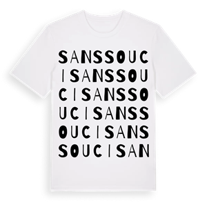 Sanssouci ordlek t-shirt – ekologisk bomull t-shirt från Pinshirt