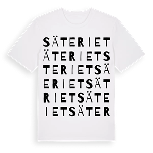 Säteriet ordlek t-shirt – ekologisk bomull t-shirt från Pinshirt