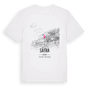 Sätra karta t-shirt – ekologisk bomull t-shirt från Pinshirt