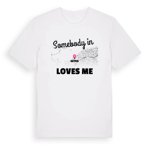 Någon i Sätra älskar mig t-shirt – ekologisk bomull t-shirt från Pinshirt
