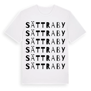 Sättraby ordlek t-shirt – ekologisk bomull t-shirt från Pinshirt