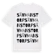White t-shirt med Sävmanstorp ordlek t-shirt