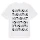White t-shirt med Saxta ordlek t-shirt