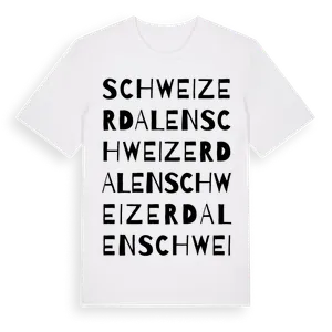 Schweizerdalen ordlek t-shirt – ekologisk bomull t-shirt från Pinshirt
