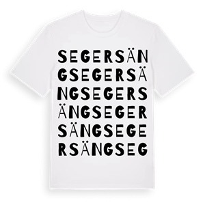 Segersäng ordlek t-shirt – ekologisk bomull t-shirt från Pinshirt