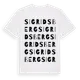 White t-shirt med Sigridsberg ordlek t-shirt