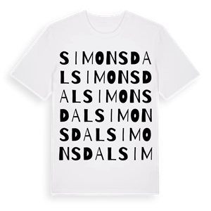 Simonsdal ordlek t-shirt – ekologisk bomull t-shirt från Pinshirt