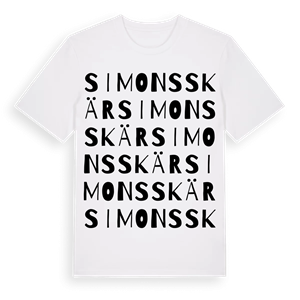 Simonsskär ordlek t-shirt – ekologisk bomull t-shirt från Pinshirt