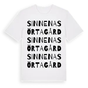 Sinnenas Örtagård ordlek t-shirt – ekologisk bomull t-shirt från Pinshirt