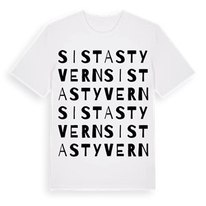 Sista Styvern ordlek t-shirt – ekologisk bomull t-shirt från Pinshirt