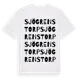 White t-shirt med Sjögrenstorp ordlek t-shirt