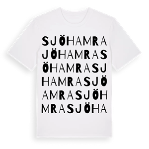 Sjöhamra ordlek t-shirt – ekologisk bomull t-shirt från Pinshirt