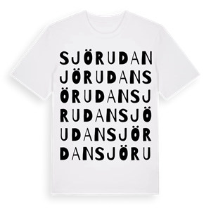 Sjörudan ordlek t-shirt – ekologisk bomull t-shirt från Pinshirt