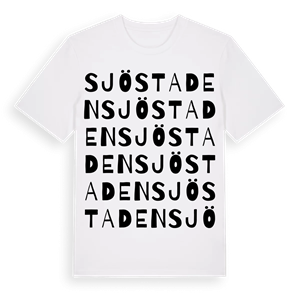 Sjöstaden ordlek t-shirt – ekologisk bomull t-shirt från Pinshirt
