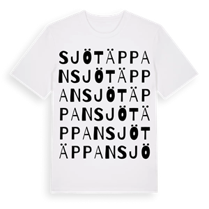 Sjötäppan ordlek t-shirt – ekologisk bomull t-shirt från Pinshirt