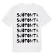 White t-shirt med Sjötomta ordlek t-shirt