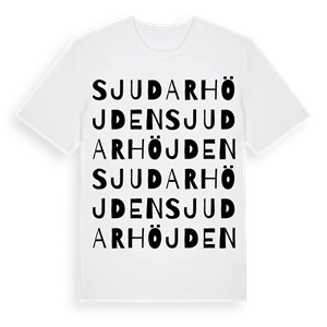 Sjudarhöjden ordlek t-shirt – ekologisk bomull t-shirt från Pinshirt