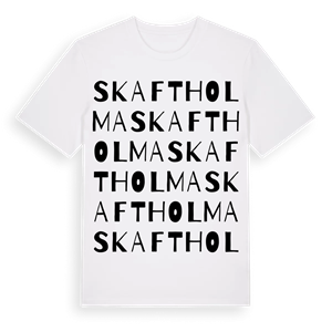 Skaftholma ordlek t-shirt – ekologisk bomull t-shirt från Pinshirt