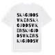 White t-shirt med Skaguddsviken ordlek t-shirt