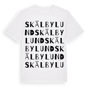 Skälbylund ordlek t-shirt – ekologisk bomull t-shirt från Pinshirt