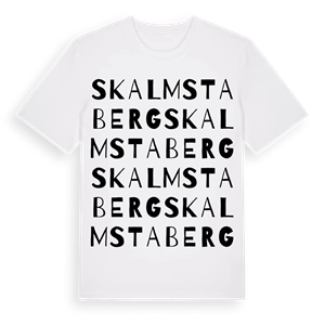 Skalmstaberg ordlek t-shirt – ekologisk bomull t-shirt från Pinshirt