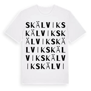 Skälvik ordlek t-shirt – ekologisk bomull t-shirt från Pinshirt