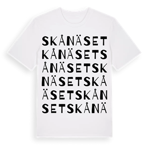 Skånäset ordlek t-shirt – ekologisk bomull t-shirt från Pinshirt