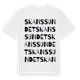 White t-shirt med Skanssundet ordlek t-shirt