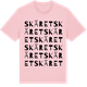 Pink Cotton t-shirt med Skäret ordlek t-shirt