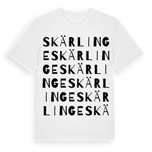 Skärlinge ordlek t-shirt – ekologisk bomull t-shirt från Pinshirt