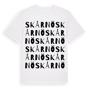 Skårnö ordlek t-shirt – ekologisk bomull t-shirt från Pinshirt