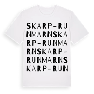 Skarp-Runmarn ordlek t-shirt – ekologisk bomull t-shirt från Pinshirt