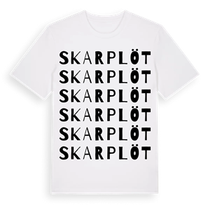 Skarplöt ordlek t-shirt – ekologisk bomull t-shirt från Pinshirt