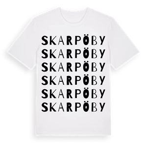 Skarpöby ordlek t-shirt – ekologisk bomull t-shirt från Pinshirt