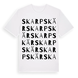 Skarpskär ordlek t-shirt – ekologisk bomull t-shirt från Pinshirt