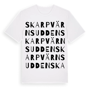 Skarpvärnsudden ordlek t-shirt – ekologisk bomull t-shirt från Pinshirt