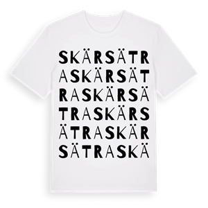 Skärsätra ordlek t-shirt – ekologisk bomull t-shirt från Pinshirt