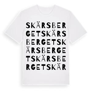 Skärsberget ordlek t-shirt – ekologisk bomull t-shirt från Pinshirt