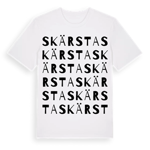 Skärsta ordlek t-shirt – ekologisk bomull t-shirt från Pinshirt