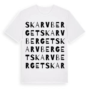 Skarvberget ordlek t-shirt – ekologisk bomull t-shirt från Pinshirt